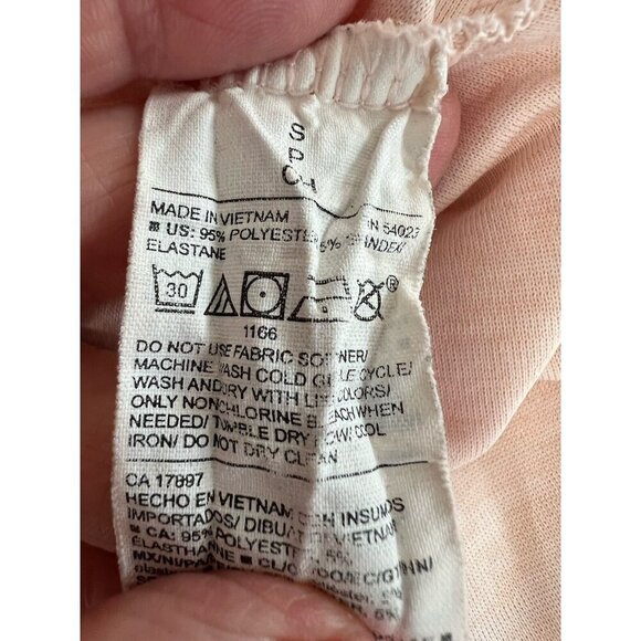 Old Navy Womens Active Tunic Tank Top~Size Small~Pale Peach V-Back ~ L12 07 - Picture 7 of 7